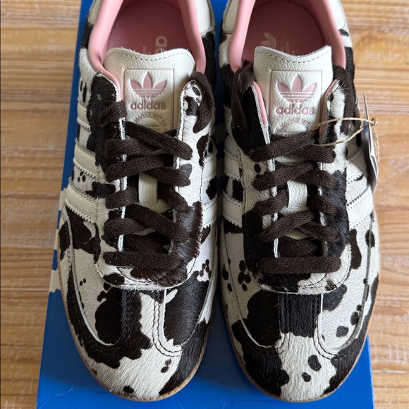 Adidas Original Samba Black and White Cow Print Sneakers - Picture 2 of 9